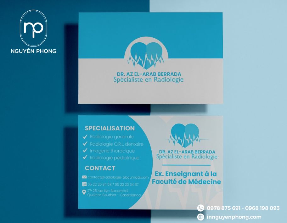 Mẫu card visit bác sĩ chuyên nghiệp